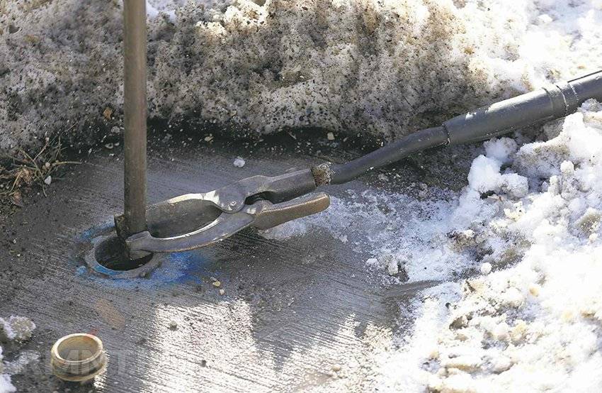 Разморозка трубы отвода воды септика в Красногорске